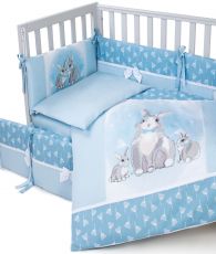 Дитячий постільний комплект Veres Summer Bunny blue 6 одиниць